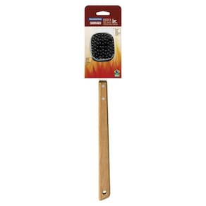 Escova Para Grelhas Tramontina Churrasco Com Lamina Em Aço Inox E Cabo De Madeira 41,7 Cm