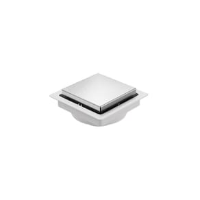 Ralo Quadrado Em Pvc Com Tampa Em Aço Inox Tramontina Square 10x10 Cm