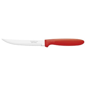 Faca Para Churrasco Tramontina Ipanema Com Lamina Em Aço Inox E Cabo De Polipropileno Vermelho 5"