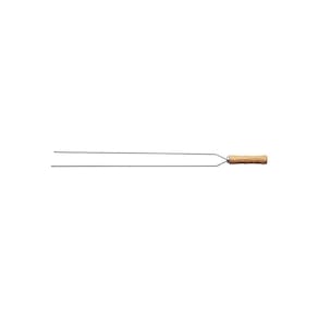 Espeto Duplo Para Churrasco Tramontina Com Lamina Em Aço Inox E Cabo De Madeira 65 Cm