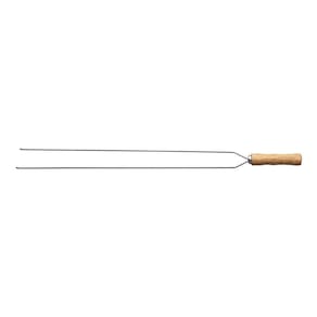 Espeto Duplo Para Churrasco Tramontina Com Lamina Em Aço Inox E Cabo De Madeira 95 Cm