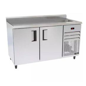 Balcão de Encosto Refrigerado Inox 2M Borda Com Espelho e 1 Cuba VBSR20 Venâncio 220v