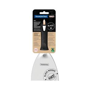 Espátula Tramontina Black Burger Com Lâmina Em Aço Inox E Cabo De Polipropileno Preto 4 Polegada