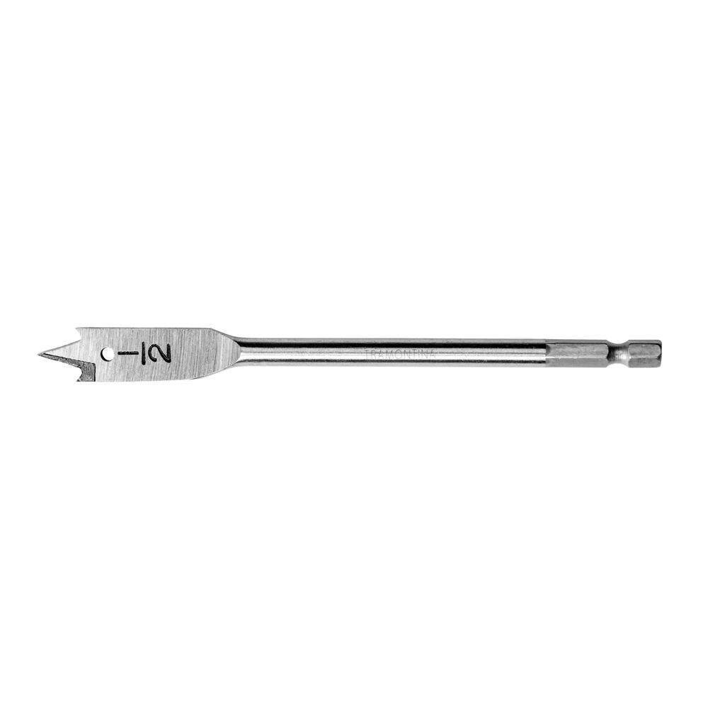 Broca Para Madeira Com Ponta Chata 1-2" 150 Mm Tramontina Em Aço Especial