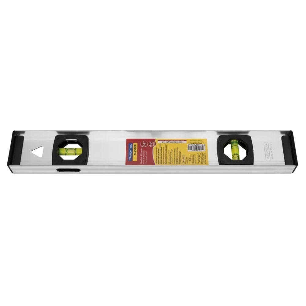 Nivel 350 Mm 14" Tramontina Em Aluminio Com Duas Ampolas