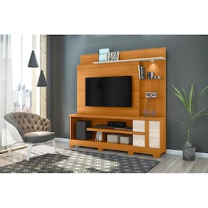 Home Theater Alan para TV de até 55 polegadas COM PÉS- Cinamomo / Off White - Madetec