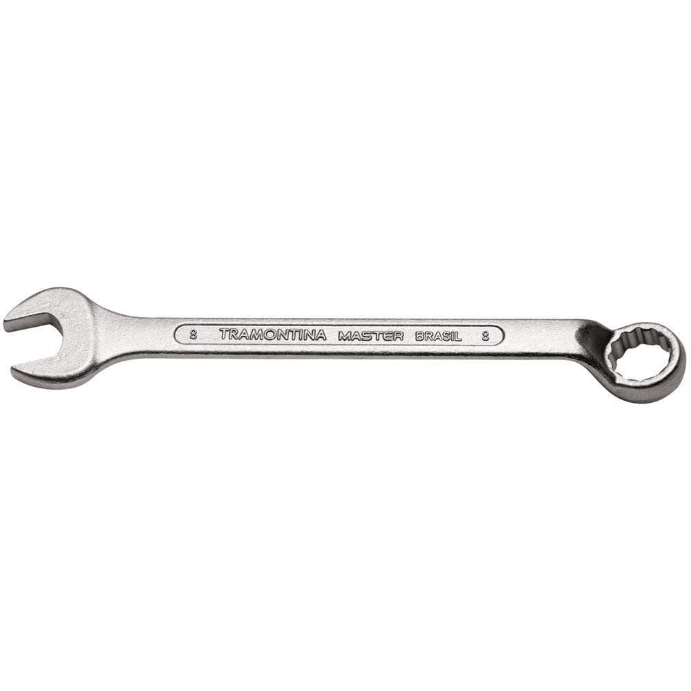 Chave Combinada 8 Mm Com Pescoço Tramontina Com Corpo Forjado Em Aço Especial Cromado