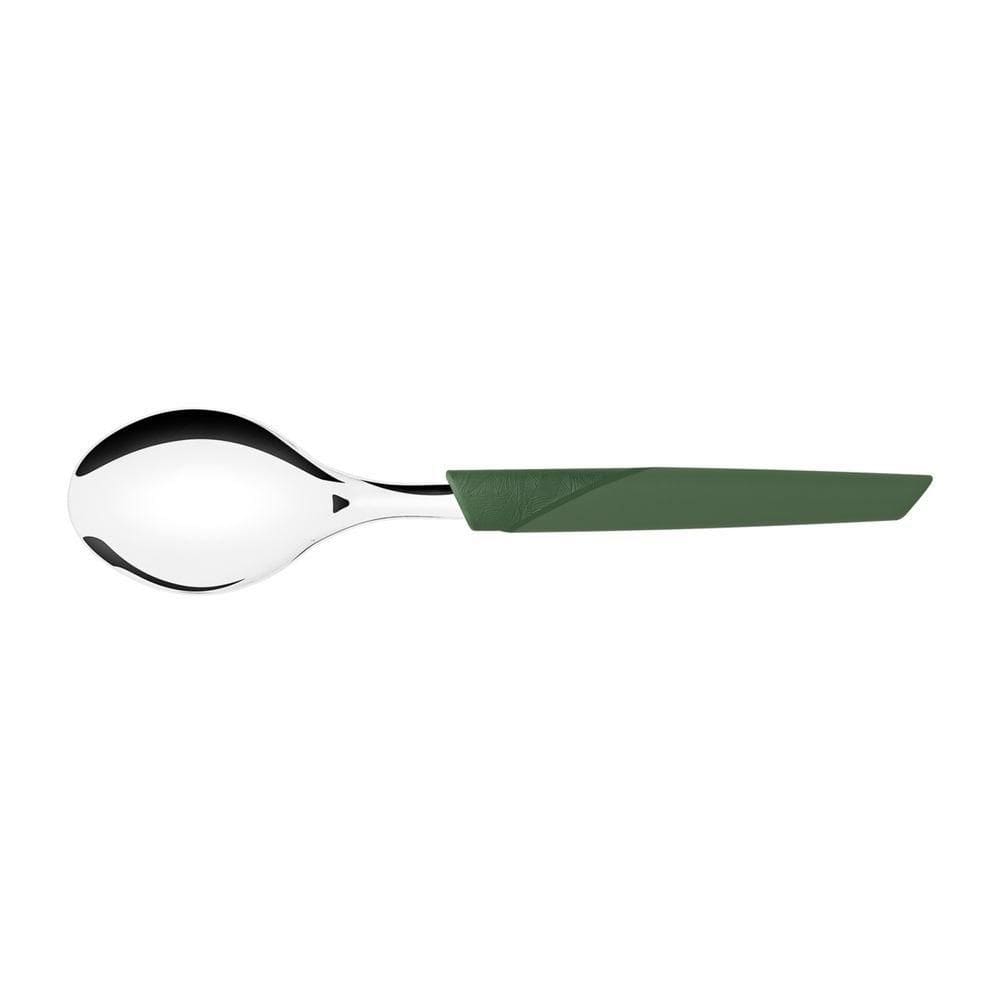 Colher De Mesa Tramontina Lyf Com Lâmina Em Aço Inox E Cabo De Polipropileno Pcr Verde Natureza