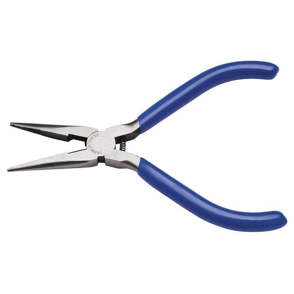 Alicate Meia Cana 5" Tramontina Basic Em Aço Especial Com Empunhadura Em Pvc Azul