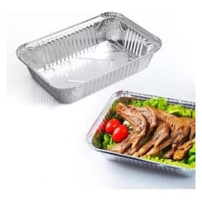 Bandeja Marmitex Alumínio Retangular 1150ml - 100 Unidades (Ideal Para Microondas)