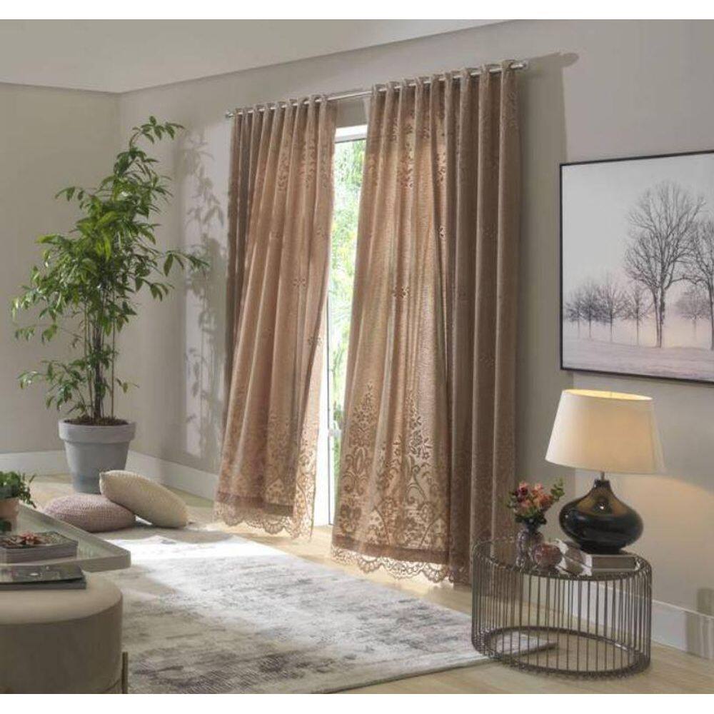 Cortina Renda Com Forro 3,00 X 1,80 Irlanda Interlar