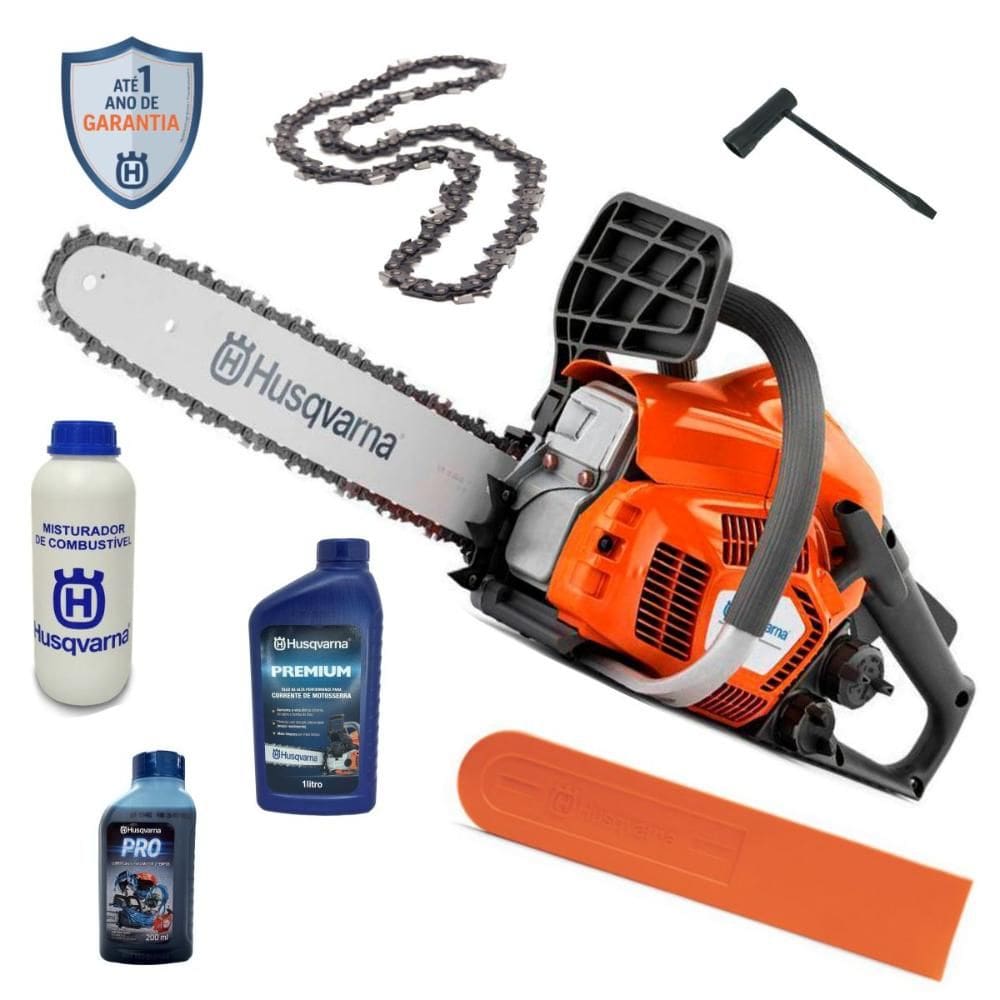 Motosserra Husqvarna 125 Óleo 2 Tempos Misturador Corrente