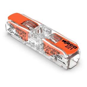Conector Emenda 2P Inline 221-2411 Com 02 Unidades Wago