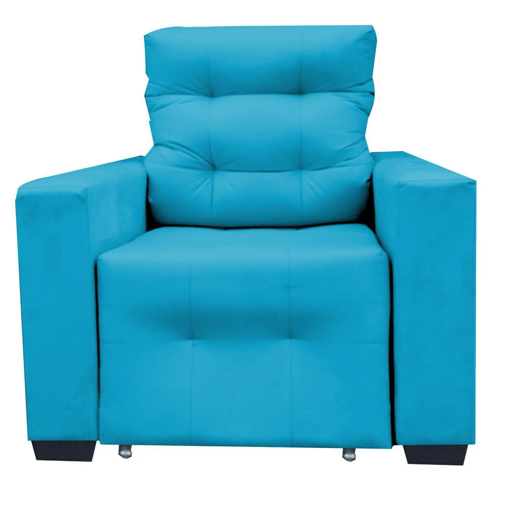 Poltrona De Amamentação E Decoração Quarto Sala Reclinável Leticia Turquesa