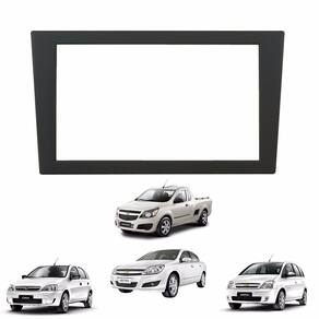 Moldura 2 Din Vectra Corsa Meriva Montana Grafite 0813