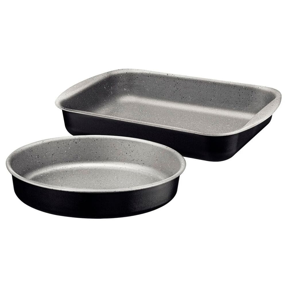 Conjunto Jogo de Assadeiras em Alumínio com Revestimento Interno em Antiaderente Starflon Max Preto C/2 Peças