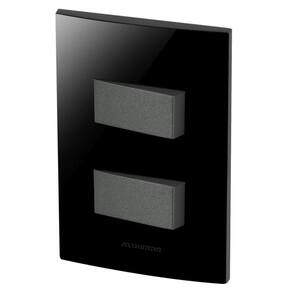 Conjunto 2 Interruptores Simples - Inova Black / Grafite