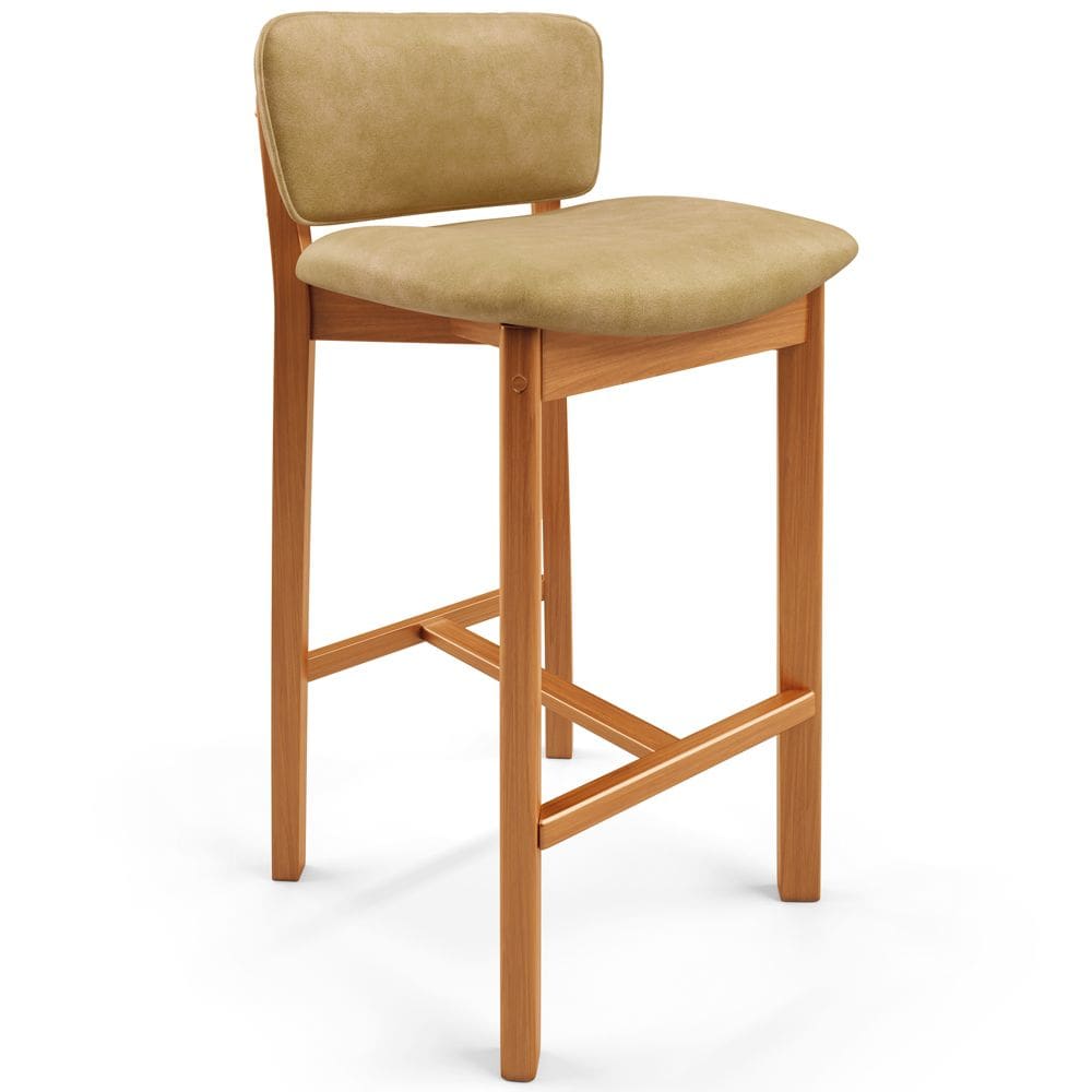 Banqueta Alta Para Cozinha Sala de Jantar Bar Dara L02 Couríssimo Fend - Lyam Decor