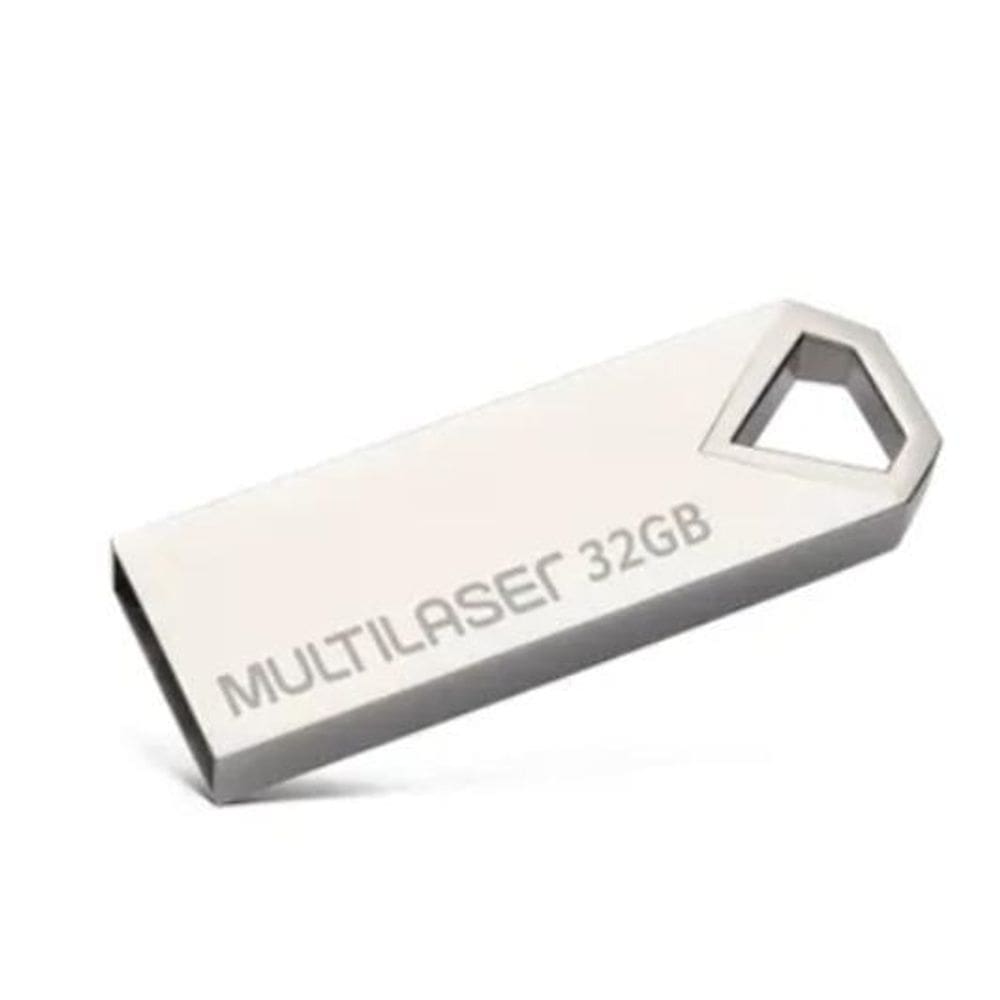 Pendrive Multilaser Diamond 32GB - USB 2.0 - Prata