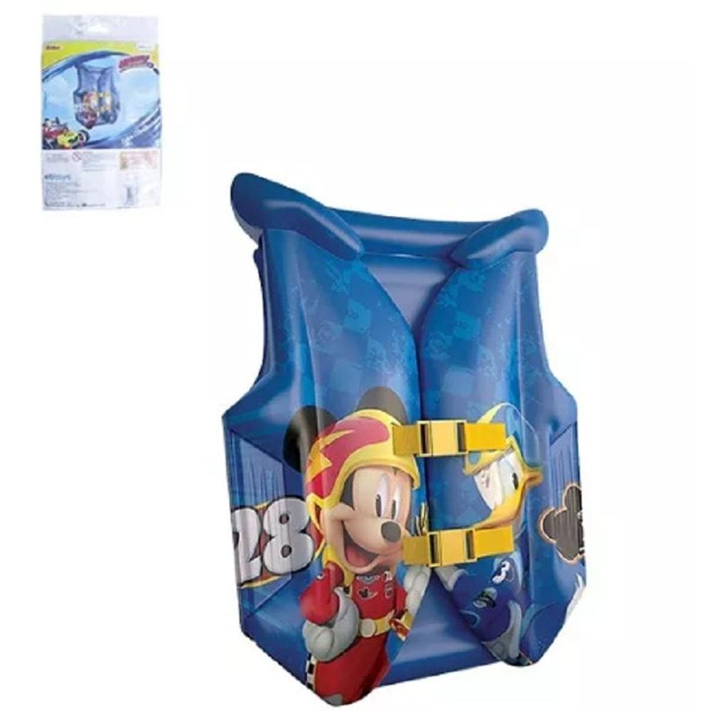 Colete Infantil inflável piscina praia turma do mickey