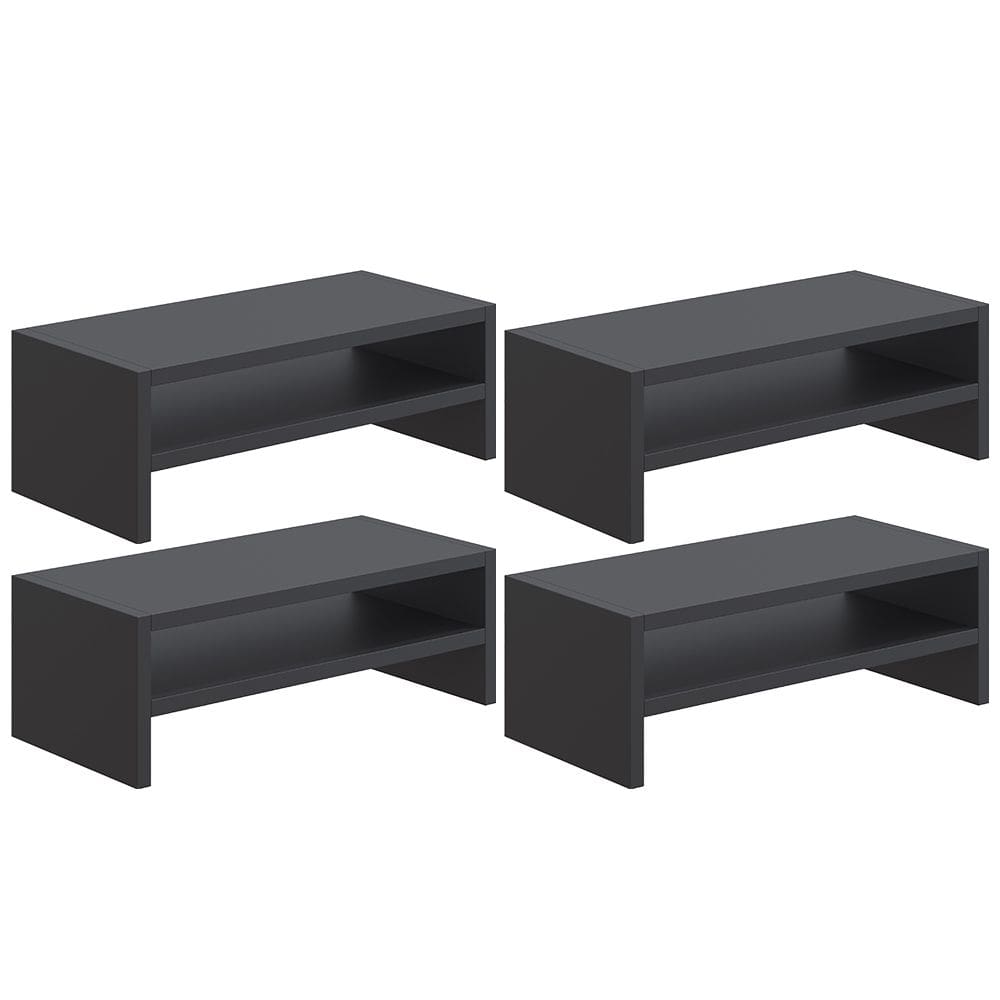 Kit 04 Suportes Stand Para Monitores Mesa Escritório Home Office Lap L03 Preto - Lyam Decor