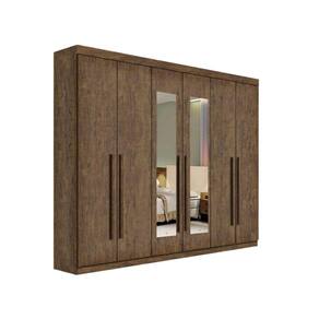 Guarda Roupa Casal 6 Portas com espelho e 6 gavetas Da Vinci Plus – Ipê