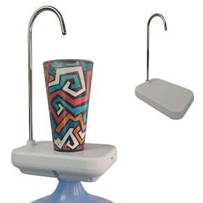 Bomba Eletrica USB Agua Galão Garrafão Recarregavel Bebedouro Bateria Automatico com Suporte Cozinha