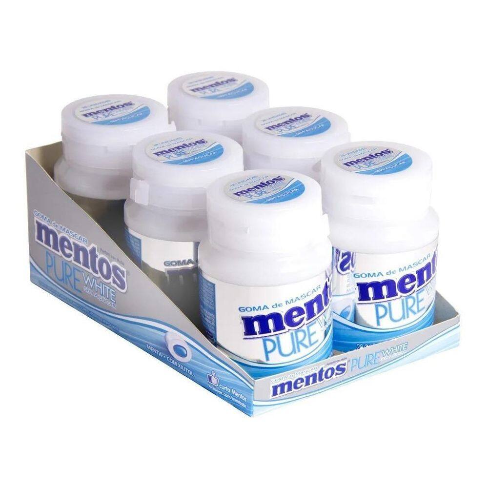 Mentos Pure White Garrafa Mint Com 6Un