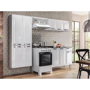Cozinha de Aço Completa Rose 4 peças  – Branco