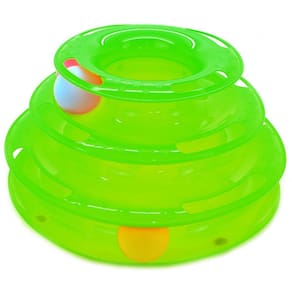 Brinquedo Para Pet Gatos Torre 3 Andares Com Bolinhas