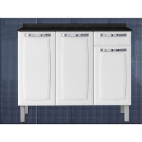 Balcão de Cozinha de Aço 1,05 Rose – Branco