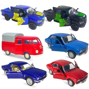 Kit 6 Carrinhos De Ferro Miniaturas Abre As Portas Coleção