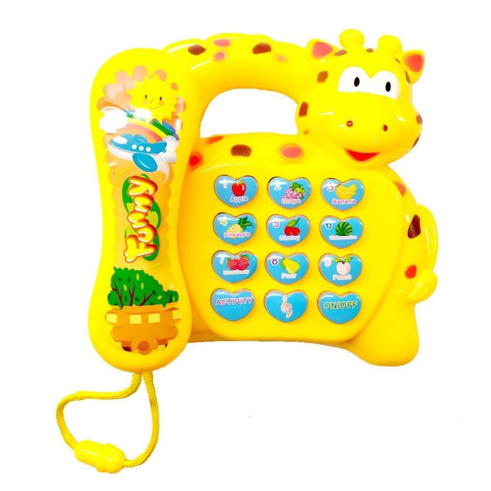 Telefone Musical De Girafa Bebê Brinquedo Piano Infantil