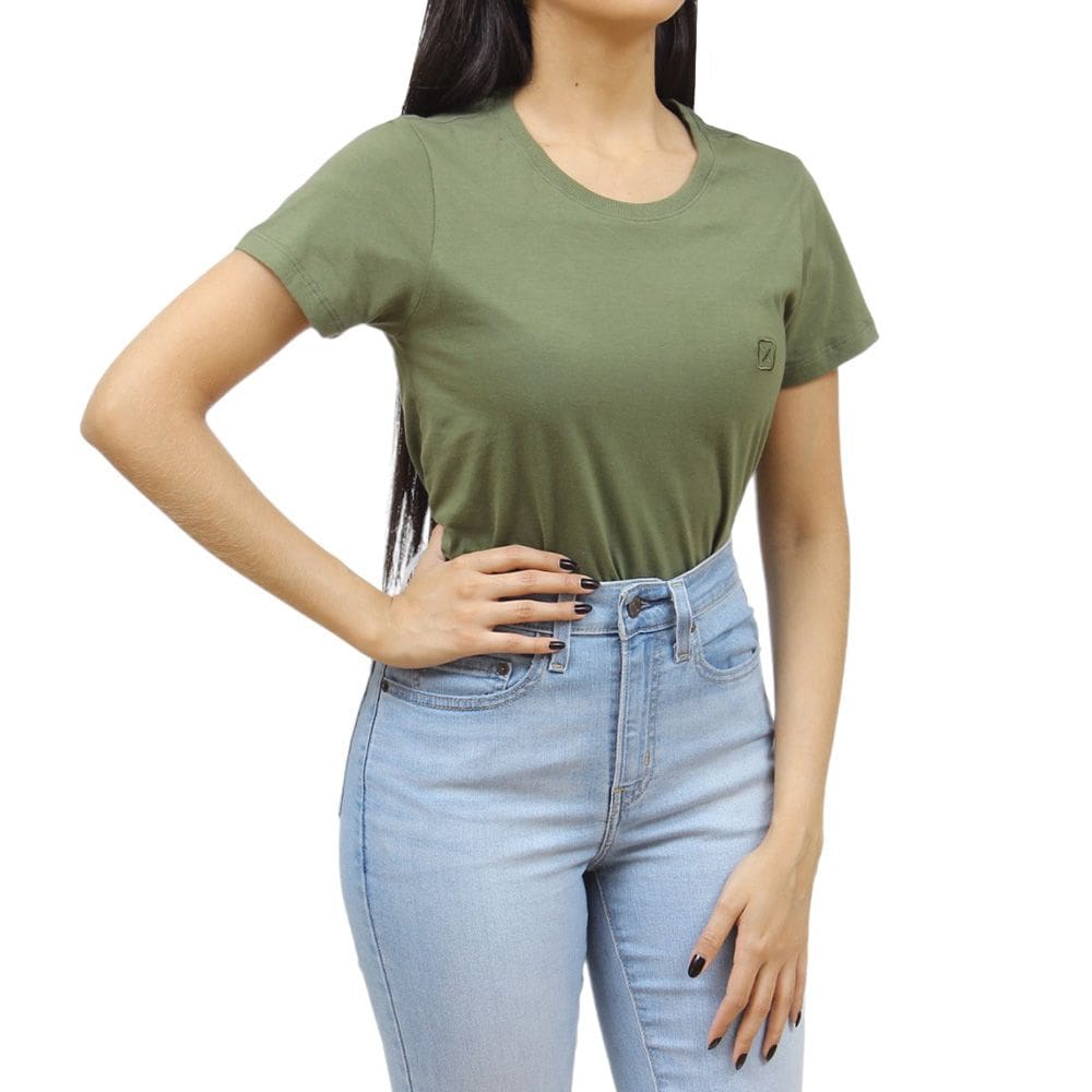 Camiseta Feminina Verde Militar TXC 34679