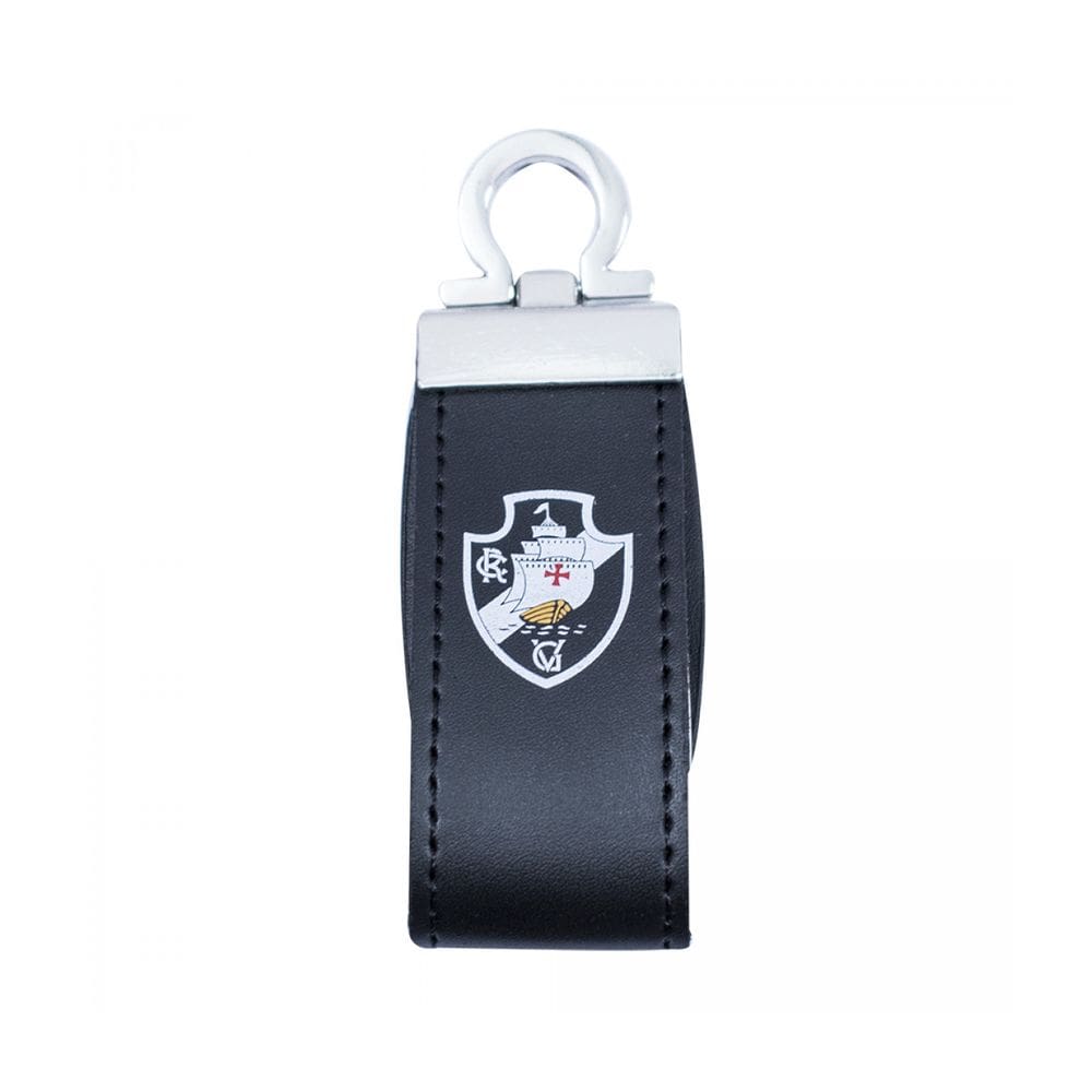 Pen Drive de Couro Sintético do Brasão do Seu Time - 7.6GB