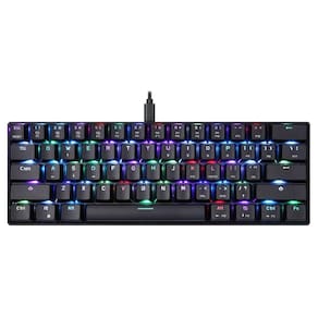 Teclado Mecânico Gamer Motospeed Ck61 Preto Switch Azul Rgb
