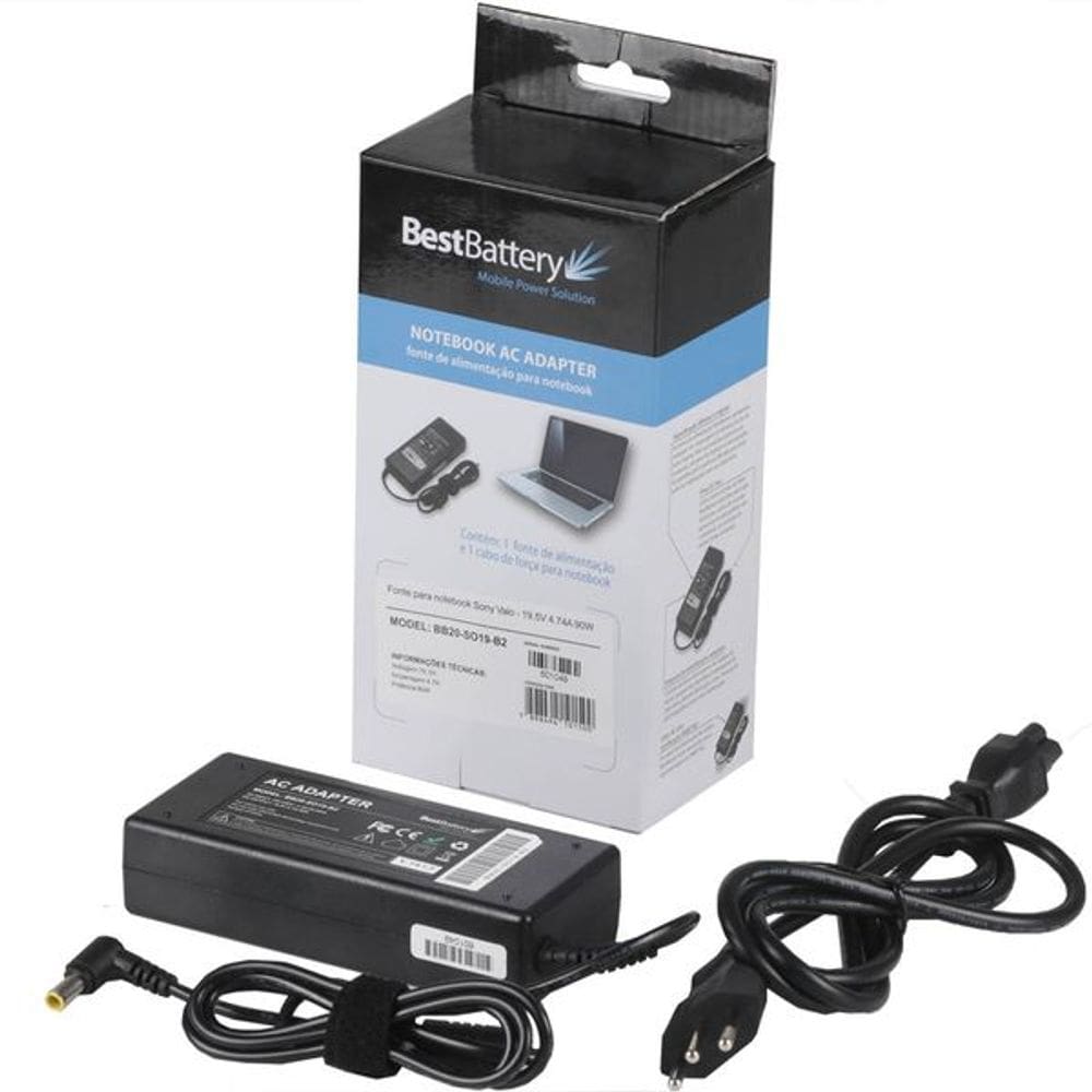Fonte para notebook Sony Vaio 19.5v 4.74a