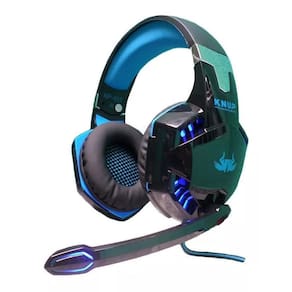 Fone Headset Gamer Ps4 X-One Pc Com Led Profissional Azul