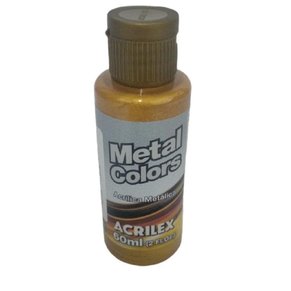 Tinta Acrílica Metal Colors Dourado Solar 598 Acrilex - 60Ml
