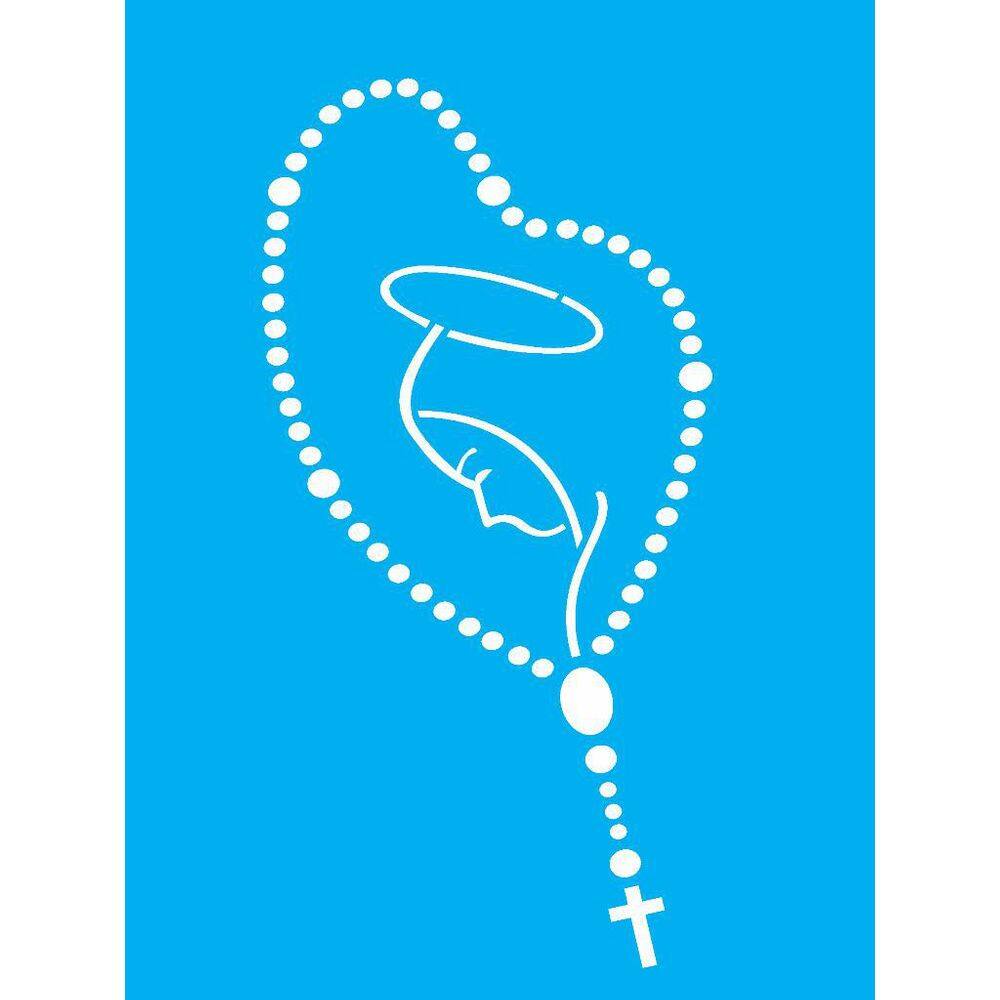 Stencil 15X20 Religião Terço - Opa 1320