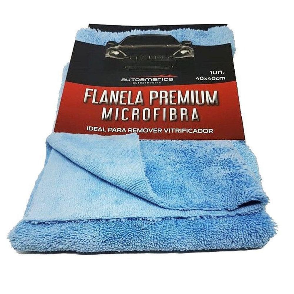 Flanela De Microfibra Azul 40X40Cm Corte A Laser 375Gsm