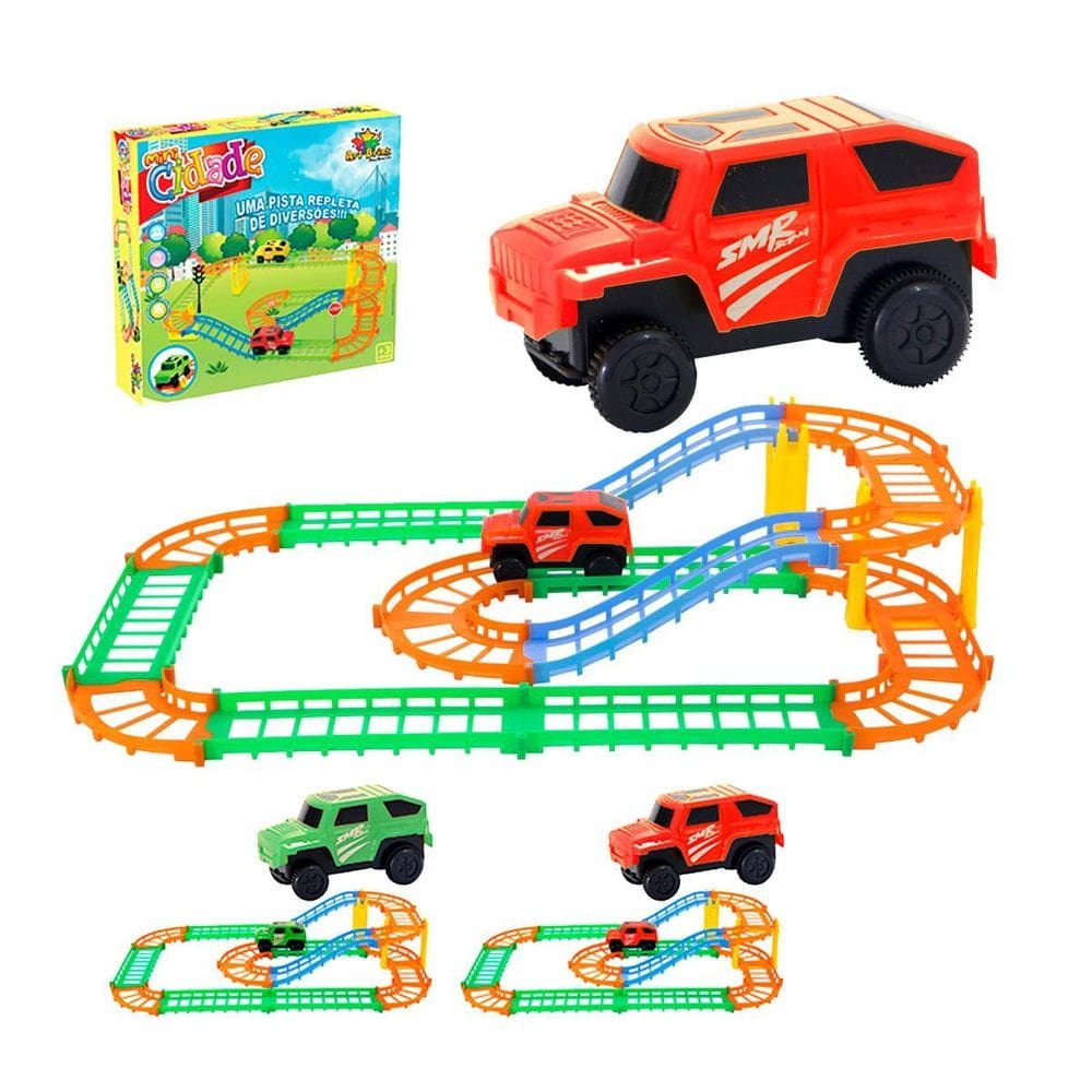 Pista Radical Mini Cidade Com 26 Pçs Infantil