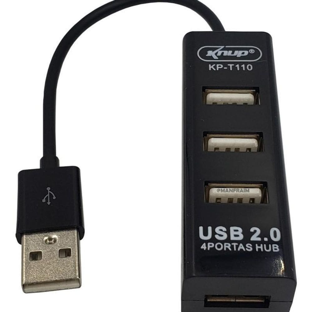 Hub USB 2.0 4 Portas KP-T110 - Knup