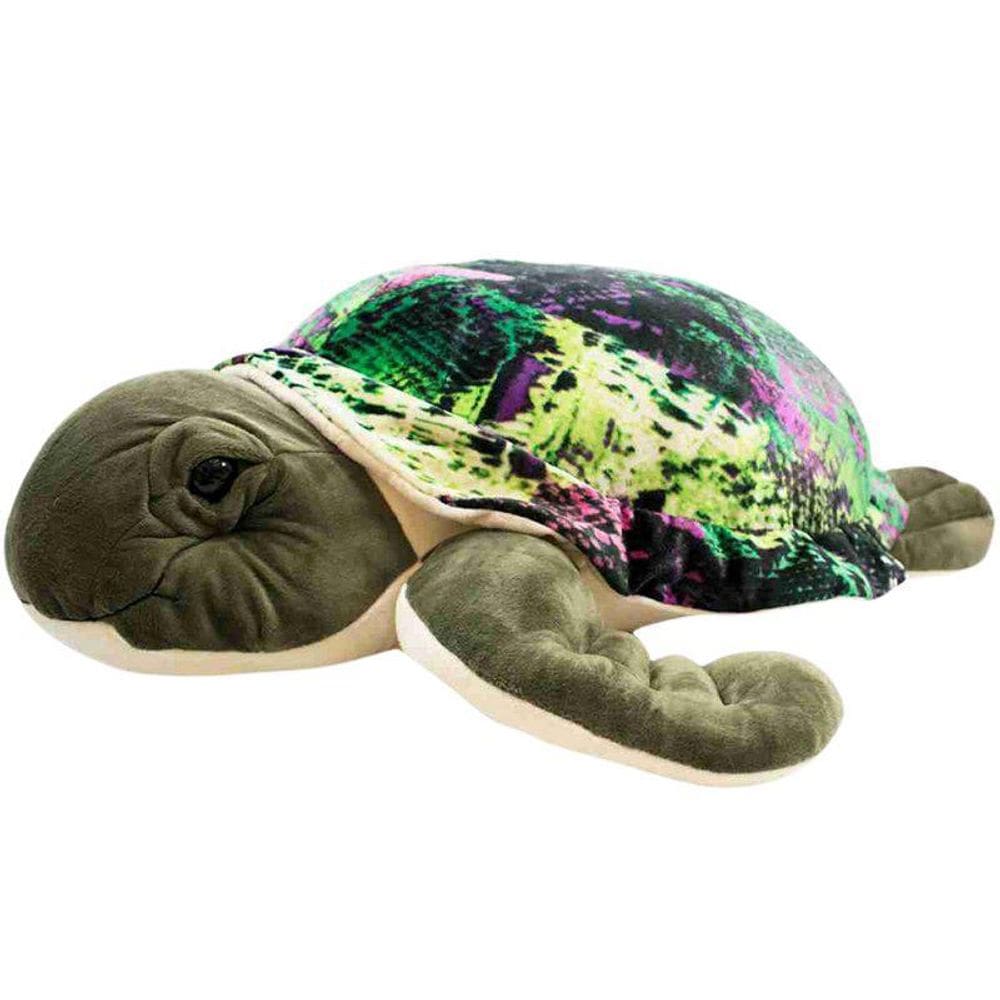 Tartaruga Marinha Multi Tons Verde 60Cm - Pelúcia