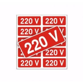 Etiquetas Adesivo De Voltagem 20 Unidades Tomada 110 E 220V