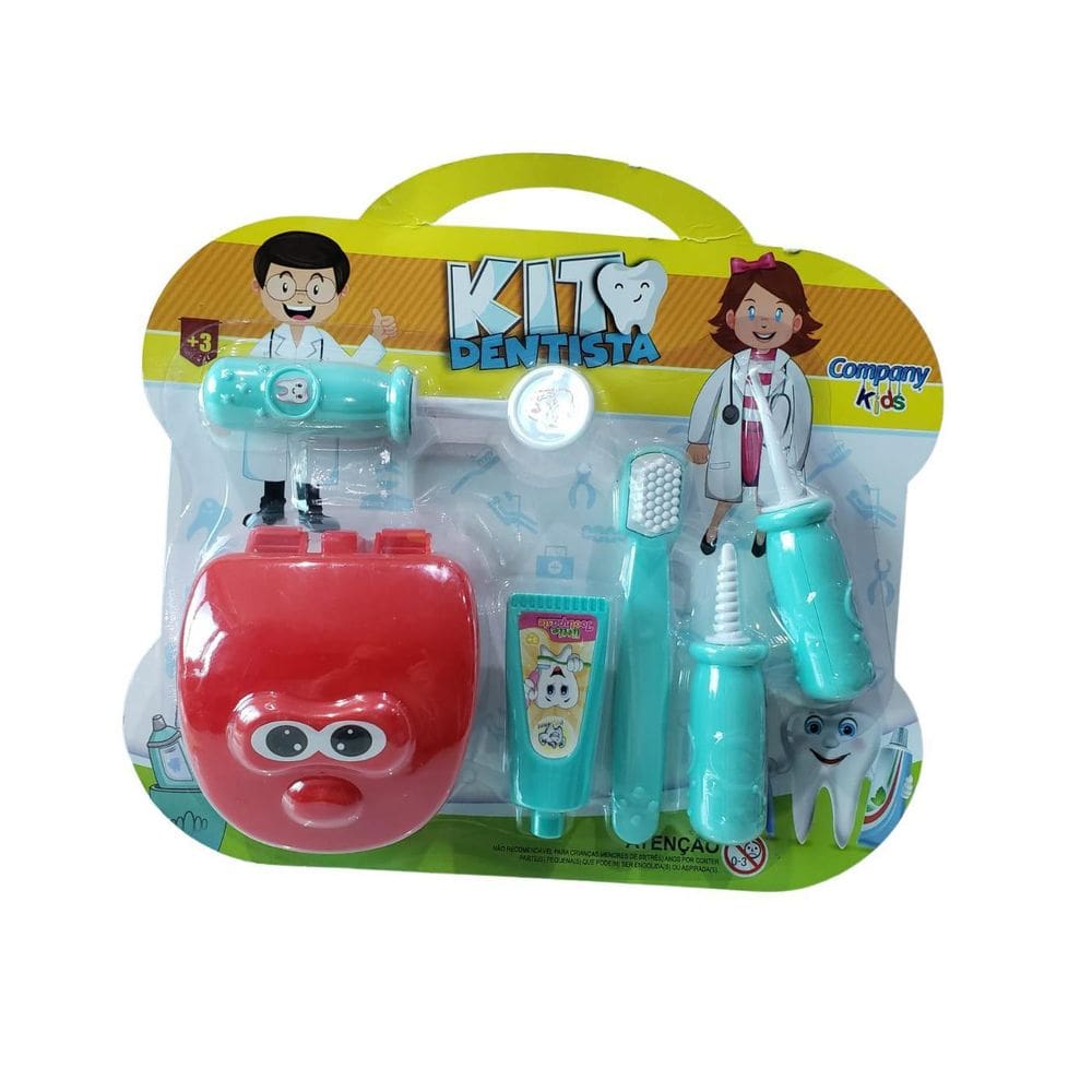 Kit Dentista Menino Brinquedo Infantil 6 Peças