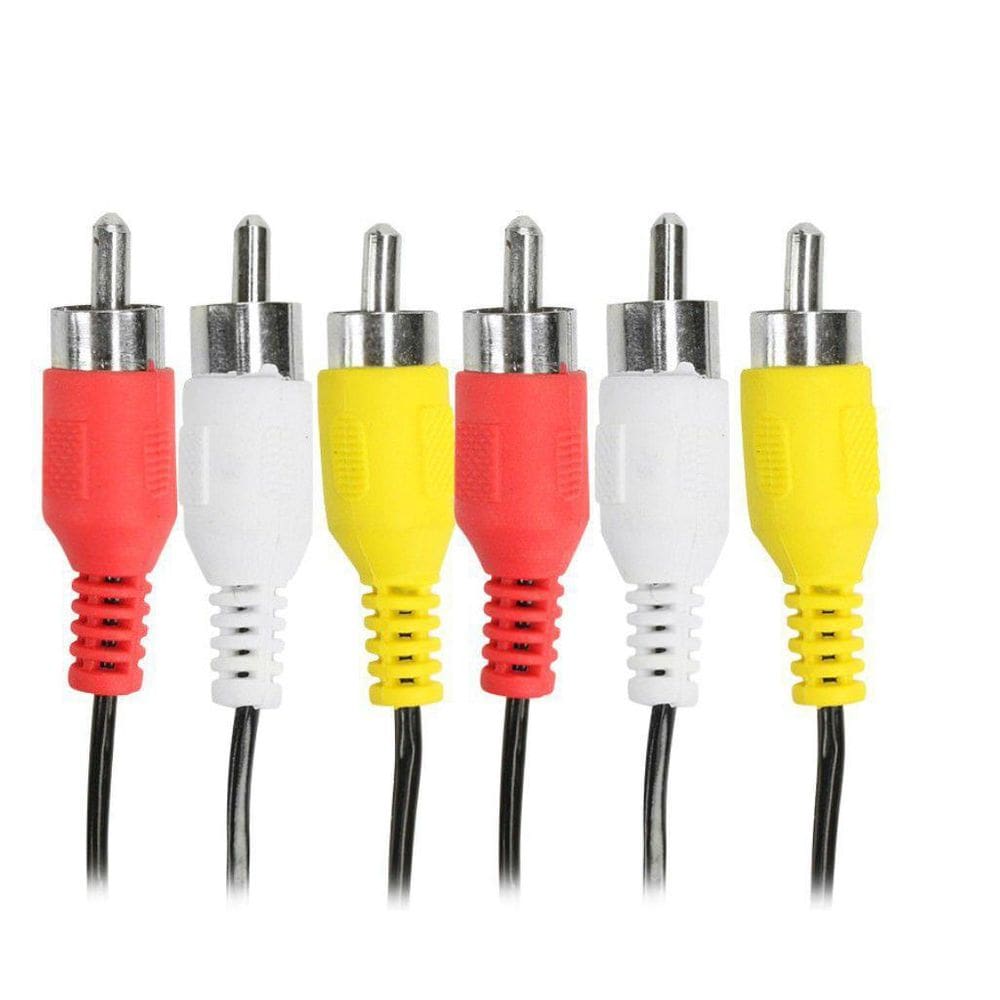 Cabo 3 Rca Macho Para 3 Rca Macho Niquel 1,50 Metro 018-1210