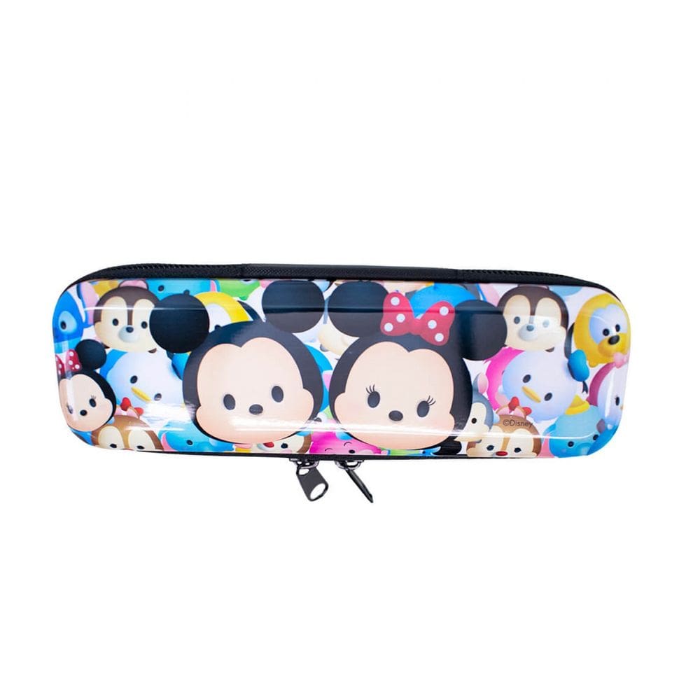 Estojo Metal Branco Mickey Minnie Tsum Tsum