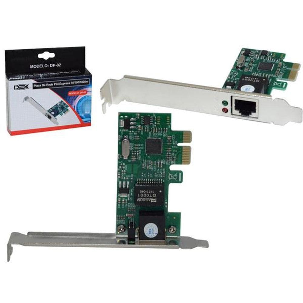 Placa De Rede Pcie 10/100/1000 Mbps Dp02 Pci Express Homologação: 79081908726