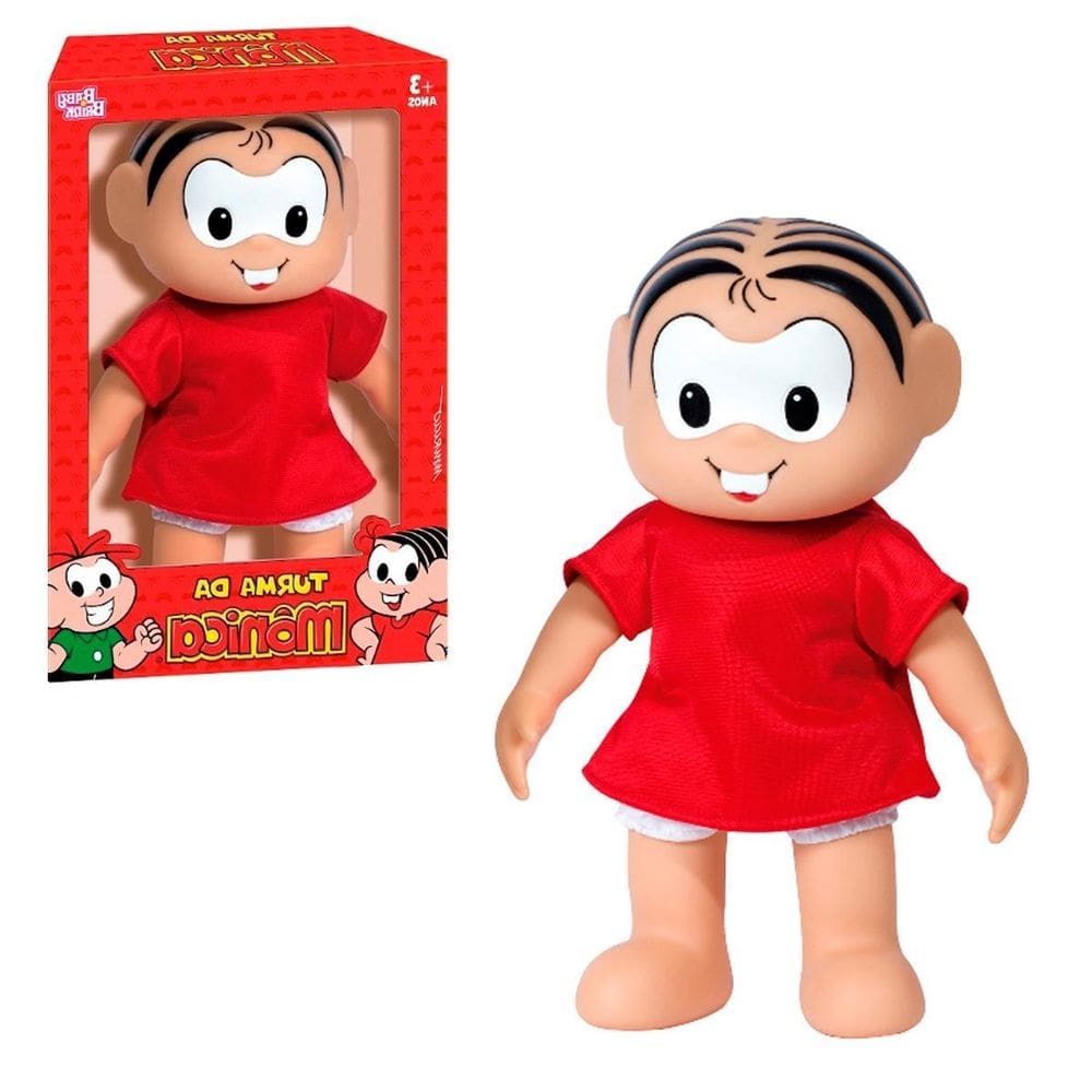 Brinquedo Boneca Mônica Turma Da Mônica 35Cm Clássicos